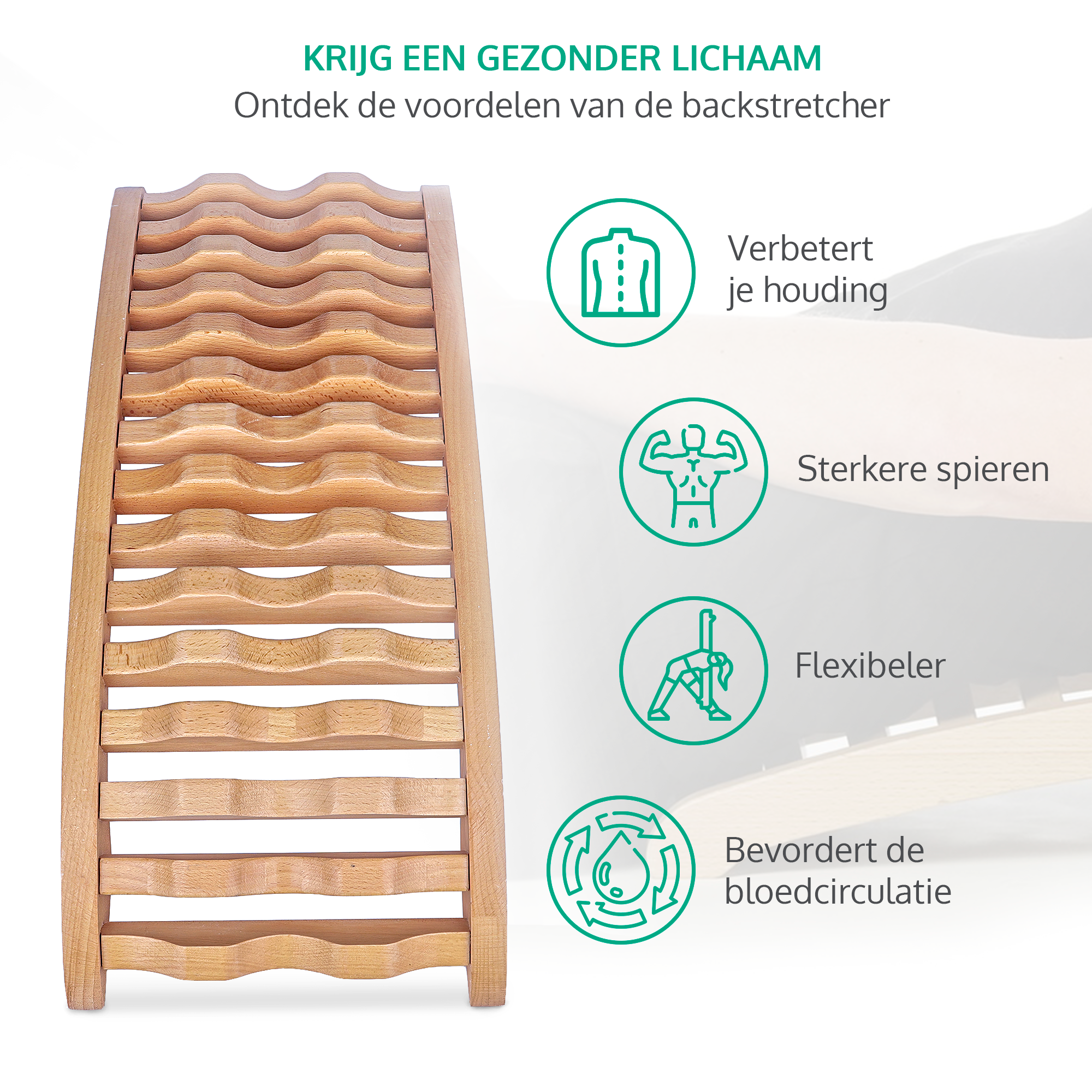 Dreaver Étireur de Dos - Bois de Hêtre